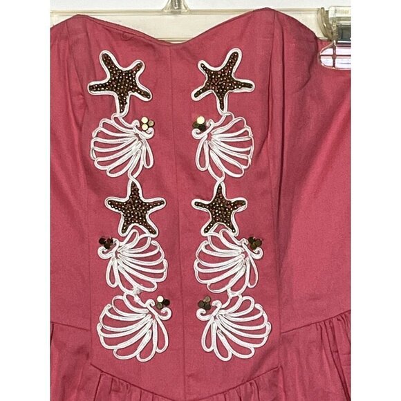 Lilly PULITZER Mayfield Pink Seeing Stars Strapless Fit Flare Dress - Picture 9 of 14